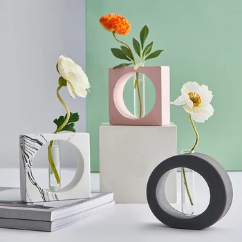 

NORDIC HOME DECORATION ACCESSORIES MODERN VASES FOR FLOWERS TRANSPARENT HYDROPONIC GLASS VASE SMALL LIVING ROOM DECORATION