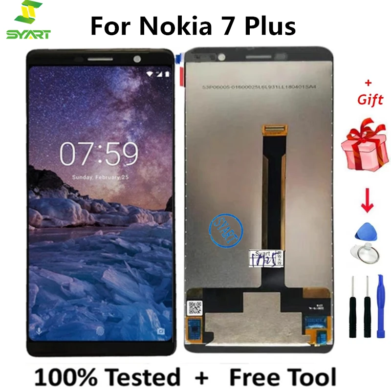 

Display Touch Screen 6.0" LCD For Nokia 7 Plus Digitizer Assembly Replacement For Nokia 7Plus N7Plus TA-1046 TA-1055 TA-1062