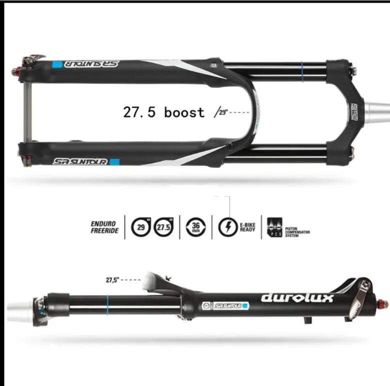 Sr Suntour подвеска Durolux Boost 110*15 коническая вилка 27," 160 мм путешествия Qr15 матовый черный AM/ENDURO