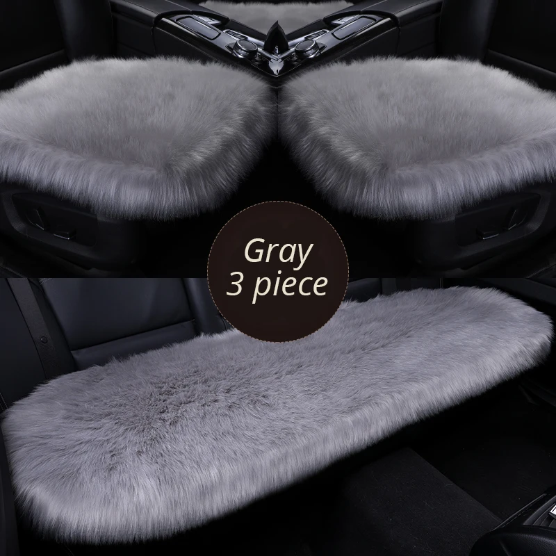 

AUTOYOUTH Winter Washable Thick Car seat winter plush cushion winter wool car mat three-piece/ 1 piece warm universal