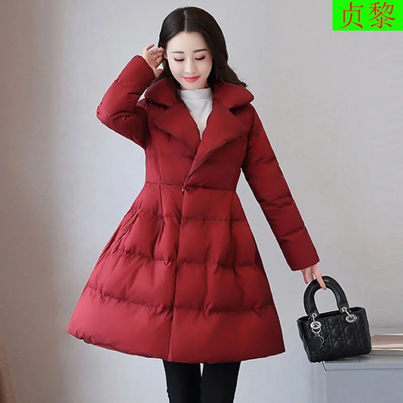 

Cotton Clothes Women's 2018 Winter New Style Korean-style Students Fashion Short-height Mid-length Thick down Feather Cotton-pad