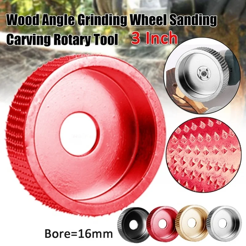 

16mm Wood Angle Grinding Wheel Sanding Carving Rotary Tool Abrasive Disc For Angle Grinder Tungsten Carbide Coating Bore Shaping
