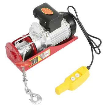 

Lifting Cranes 300/600kg Electric Hoist Winch Remote Control Cable Lifting Crane US Plug 110V trolley jack