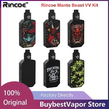 

E-cig Newest Rincoe Manto Beast VV Kit With Metis RDA 810 Drip Tip & 228W By Dual 18650 Battery(not included) W/ 5-Level Voltage