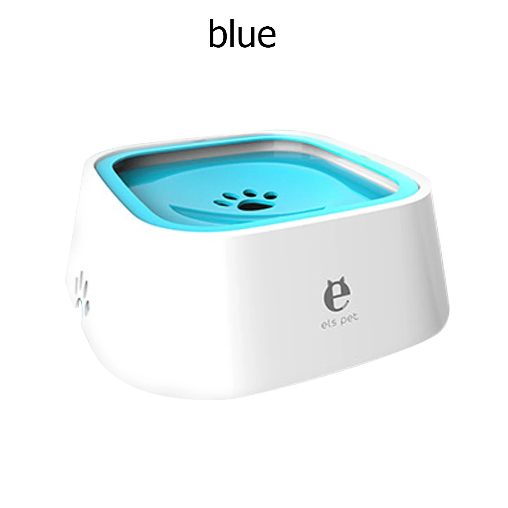 blue Миска для собак и кошек, плавающая миска, поилка для воды, не влажный рот, всплеск воды, миска для кошек, не разбрызгиватель, диспенсер для воды, портативная миска для собаки - Цвет: blue