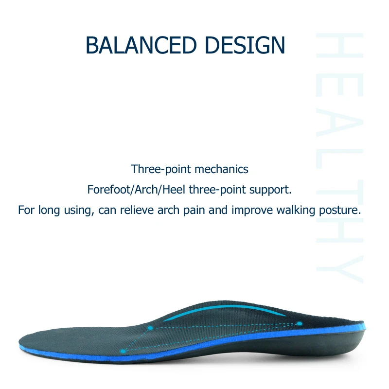 Orthopedic Insoles Plantar Fasciitis Flat Feet Orthopedic Shoe Pad Arch Support Insoles for Men/Women Relieve Foot Pain