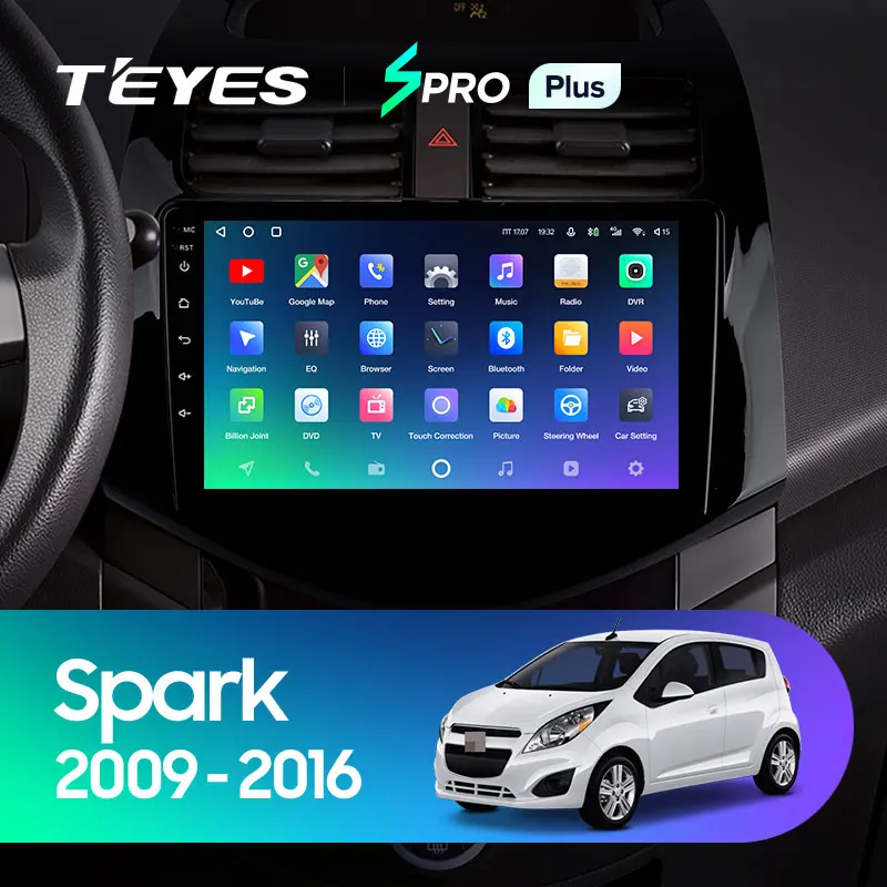 TEYES SPRO Plus Штатная магнитола For Шевроле Спарк M300 Chevrolet Spark 2009 2016 Android 10 до 8 ЯДЕР 4 + 64ГБ