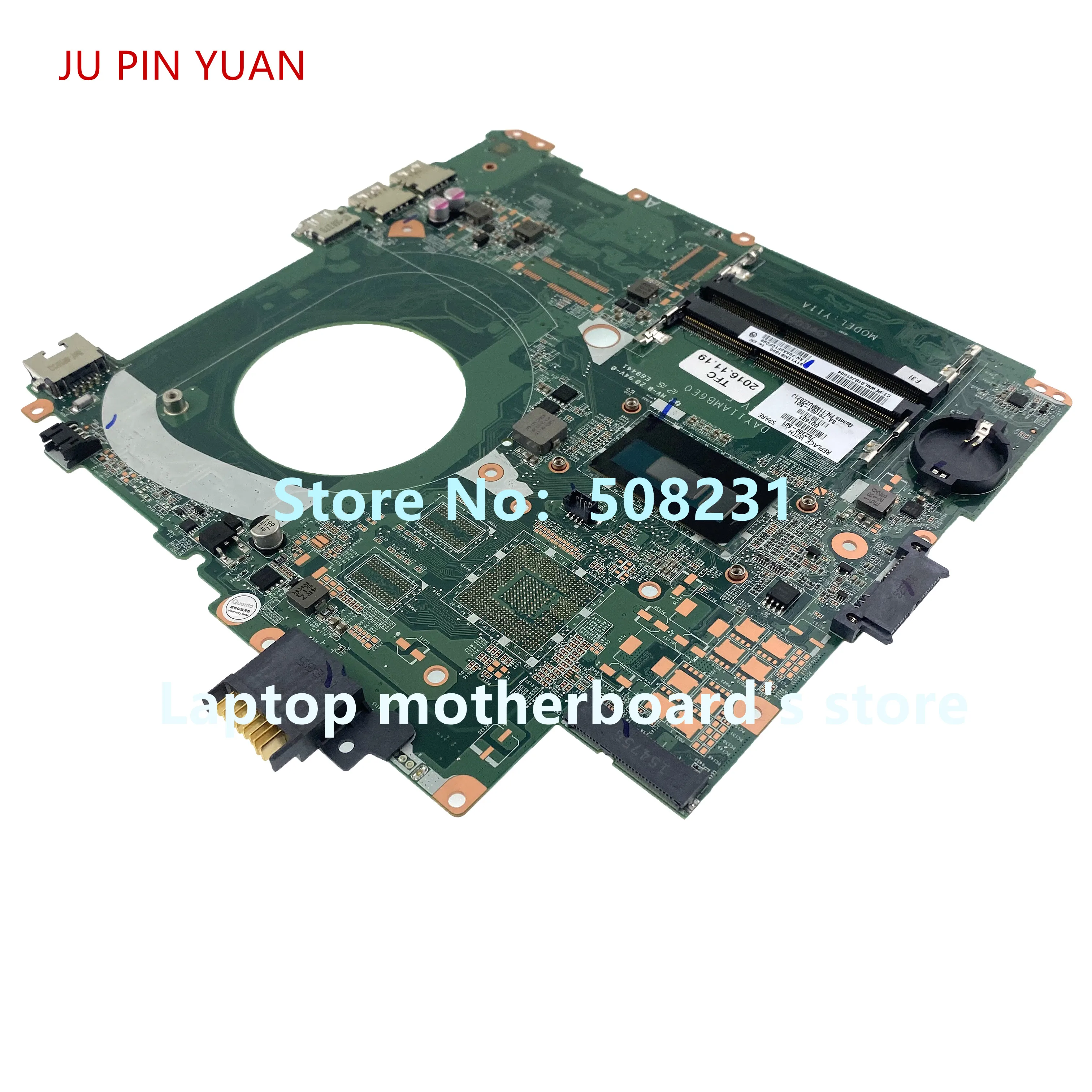 astounding  JU PIN YUAN 782300-501 782300-001 782300-601 for HP ENVY 14T-U 14-u NoteBook PC Laptop Motherboard 