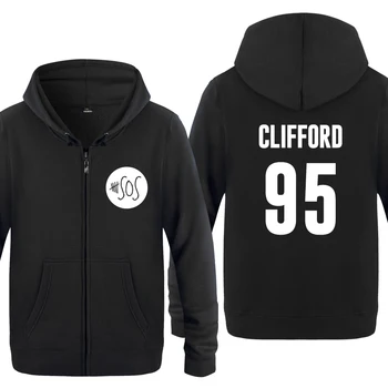 

Michael Clifford - 5 Seconds of Summer 5SOS Sweatshirts Men 2018 Mens Zipper Hooded Fleece Hoodies Cardigans