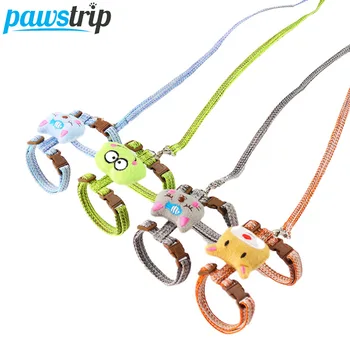 

pawstrip Cute Pet Cat Harness Vest Adjustable Puppy Harness Dog Leash Set Pet Chest Strap Cat Collar Harness Leash For Cats