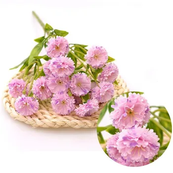 

10Pcs Fake Dandelion (5 stems/bunch) 14.57" Length Simulation Autumn Carnation for Wedding Home Decorative Artificial Flowers