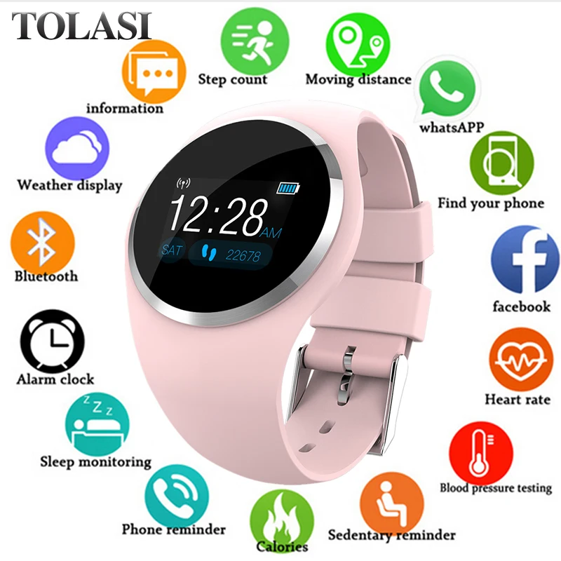 

Smart Watch Women Men Heart Rate Blood Monitor Bluetooth Pedometer Female Fitness Intelligent Sports Watch for Android iOS