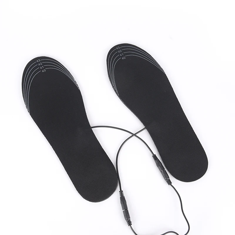 1 пара USB стельки с подогревом перезаряжаемый Электрический нагреватель батареи обувь Нагреватель Зима сохраняет тепло электрически термальная стелька
