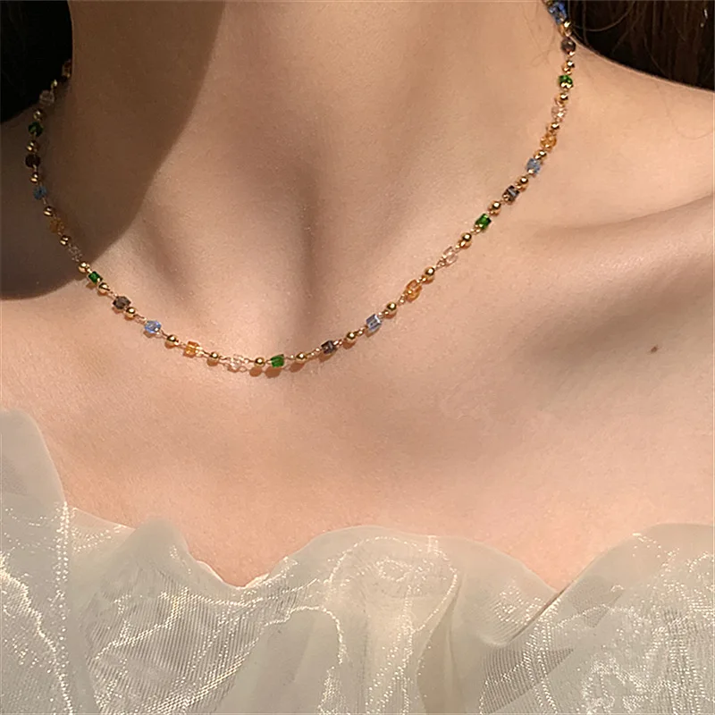 Necklaces Fashion Women Trendy O-chain Metal Round All Compatible Party Necklace Female Jewelry women jewelry