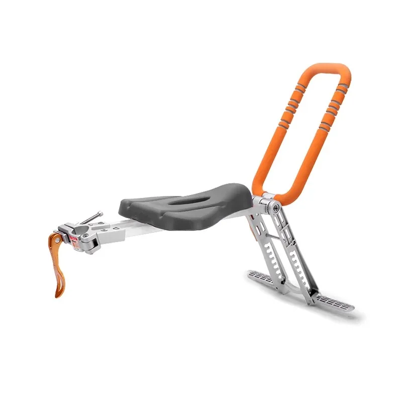orange Новое складное детское безопасное седло для Brompton, складное Велосипедное Сиденье, быстросъемное складное седло для родителей и детей из алюминиевого сплава - Цвет: orange