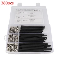 ^#Cheap 380pcs/Set Car Ship Non-Insulated Butt Connector Terminal Heat Shrinkable Tube ^#Cheap 380pcs/Set Car Ship Non-Insulated Butt Connector Terminal Heat Shrinkable Tube