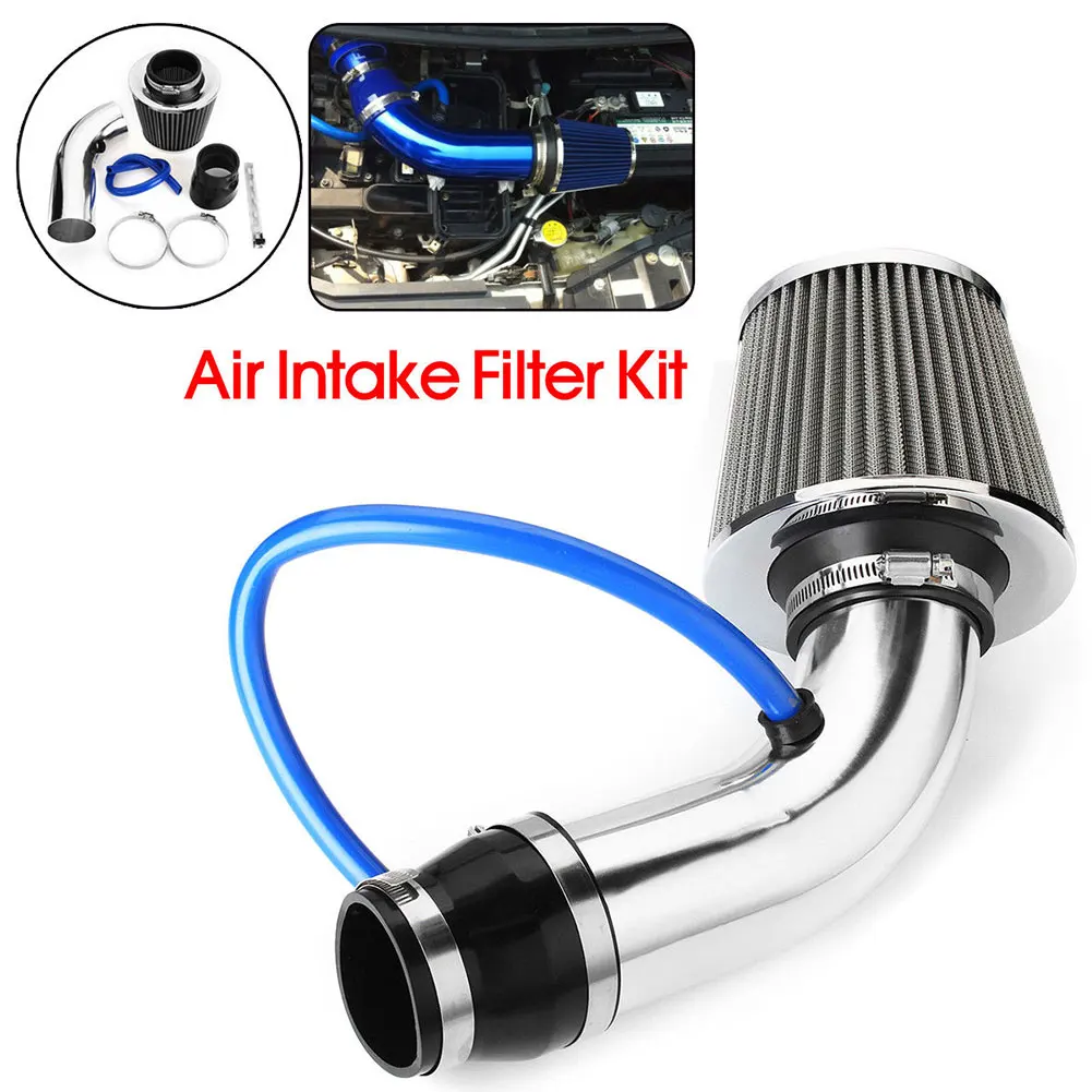 3'' Chrome Universal Car Cold Air Intake Filter Induction Pipe Hose