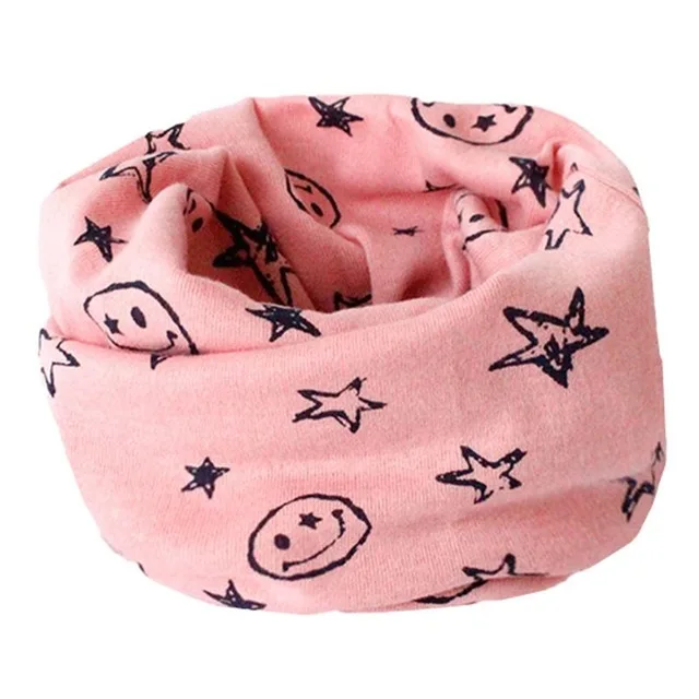 smile pink Модный шарф для детей Весна Детские теплые шарфы зимний шарф для девочек для детей хлопок Кольцо Воротник Детские шарфы - Цвет: smile pink