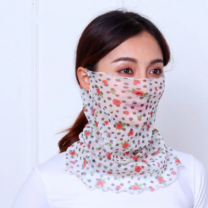 Style 14 Новинка, маска для женщин, маска для лица, летняя, нагрудник, Женский рукав, маска, шарф, женский шарф, защита от ультрафиолета, Солнцезащитная Сетчатая Маска - Цвет: Style 14