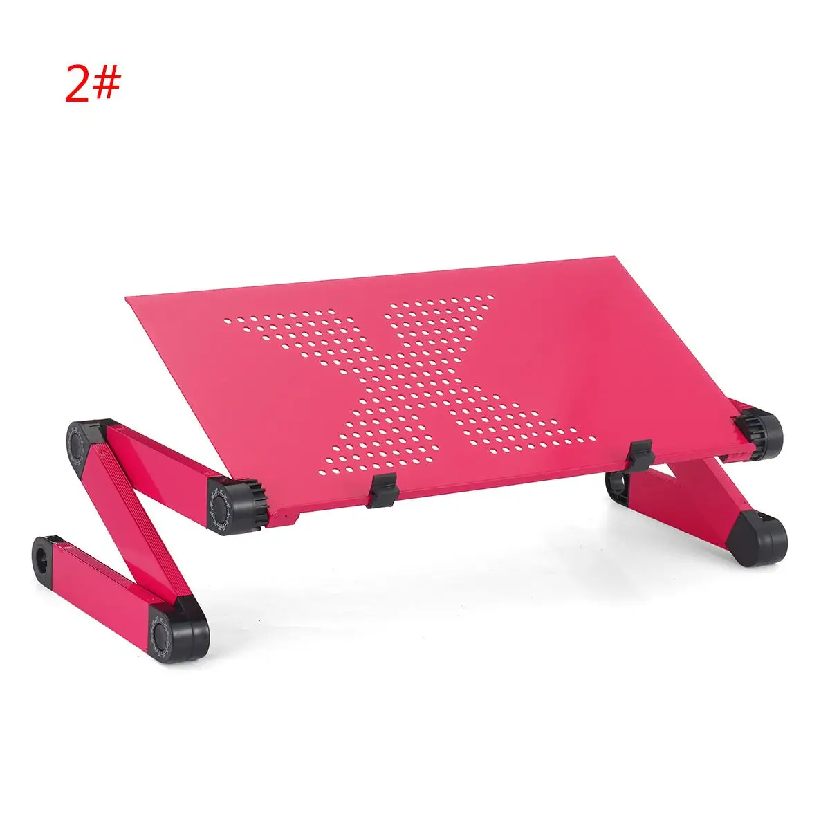 Aluminum Laptop Folding Table Computer Desk Stand for Bed 360 Degree Rotation MultiFunctional Portable Table 54*27*4.6cm 