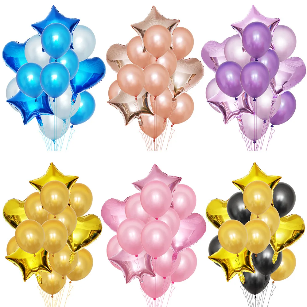 14 шт. 12 дюймов 18 дюймов много воздушных шаров С Днем Рождения Декоративные гелиевые шарики свадебный фестиваль балон вечерние принадлежности