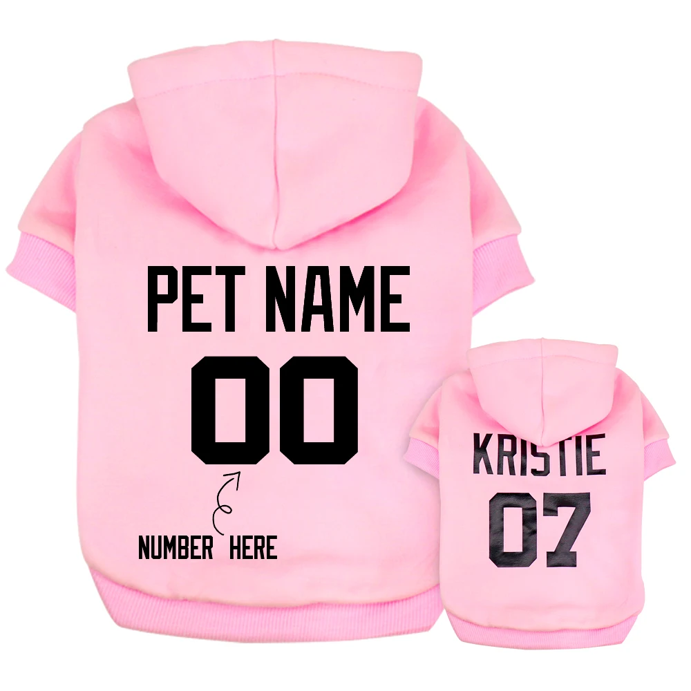Dog Hoodies Large Dog Clothes Personalized Pet Name Clothing French Bulldog Clothes Small Medium Large Dogs XS-6XL pet clothes