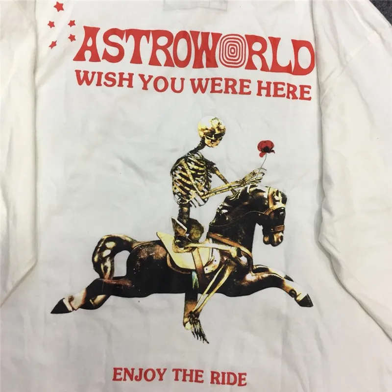 Футболка с длинным рукавом Astroworld Travis Scott SEASON PASS для мужчин и женщин Мужская