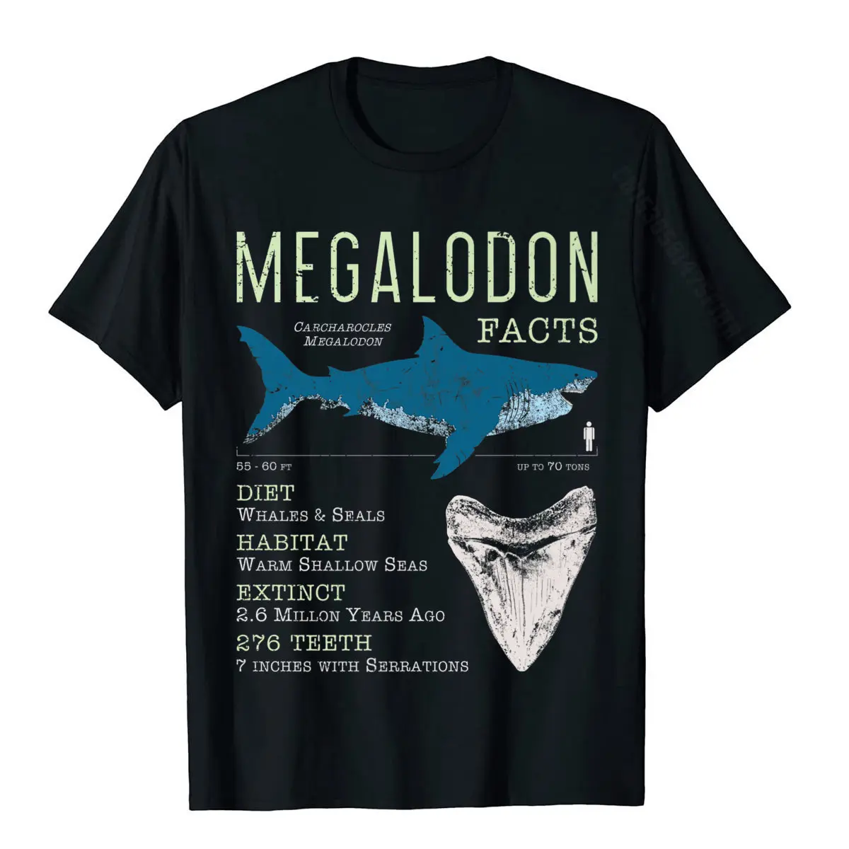 Футболка Megalodon | Смешная футболка с изображением Мег из сериала влюбленных