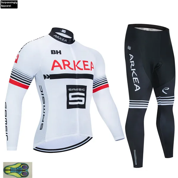 Picture Color Pro ARKEA велосипедная Джерси, одежда UCI World Tour Team, белая с длинным рукавом 12D гелевая велосипедная спортивная одежда Ropa Ciclismo - Цвет: Picture Color