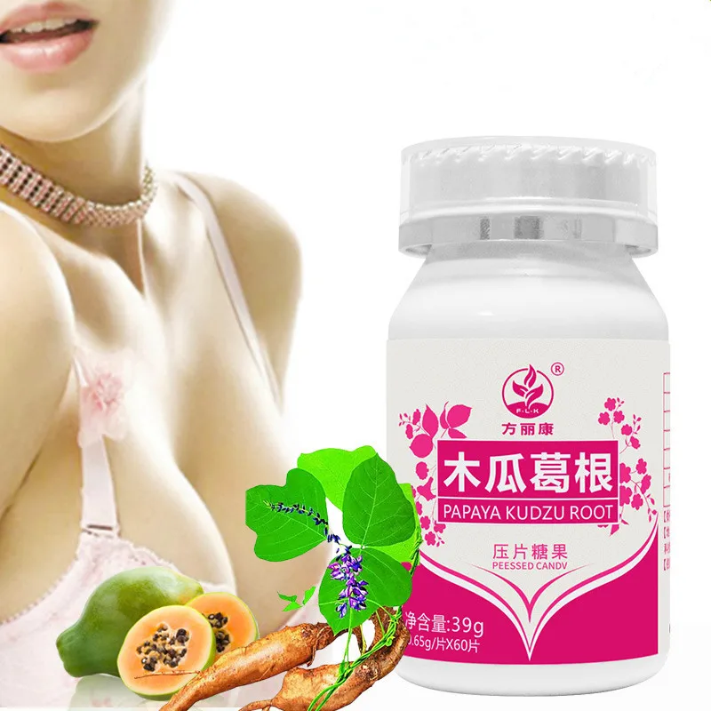 Fang Likang Papaya Kudzu ломтики 60 таблеток коллаген пухленькая грудь красота женский тоник