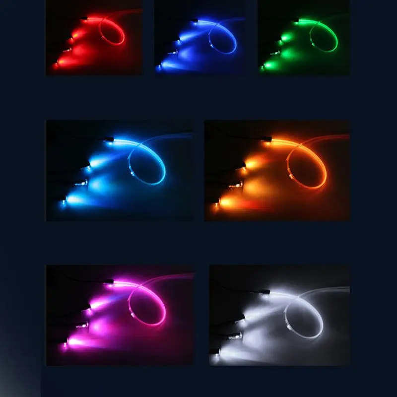 Автомобильные RGB волоконно-оптические атмосферные лампы, автомобильный интерьерный светильник, декоративная приборная панель, пульт дистанционного управления или управление через приложение