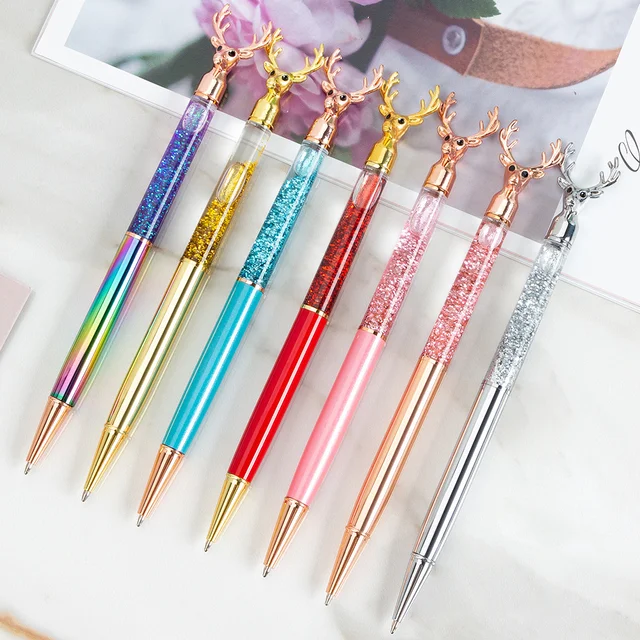 Stylos liquides déshabnommée pour femmes, décoller les vêtements, stylos à  bille flottants, stylo flottant JO, stylos à bille de paupières, livraison  directe - AliExpress