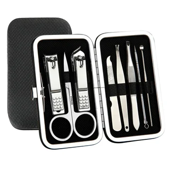 

Hot sale 8pcs Nail Clip Set Stainless Steel Nail Scissors Clipper Cutter Trimmer Manicure Fingernail Toenail FRE