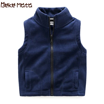 

Kids Vest For Boys 2019 Autumn Fleece Solid Child Girls Vests Cotton Warm Turtleneck Children's Jacket School Boy Clothing 3-13Y