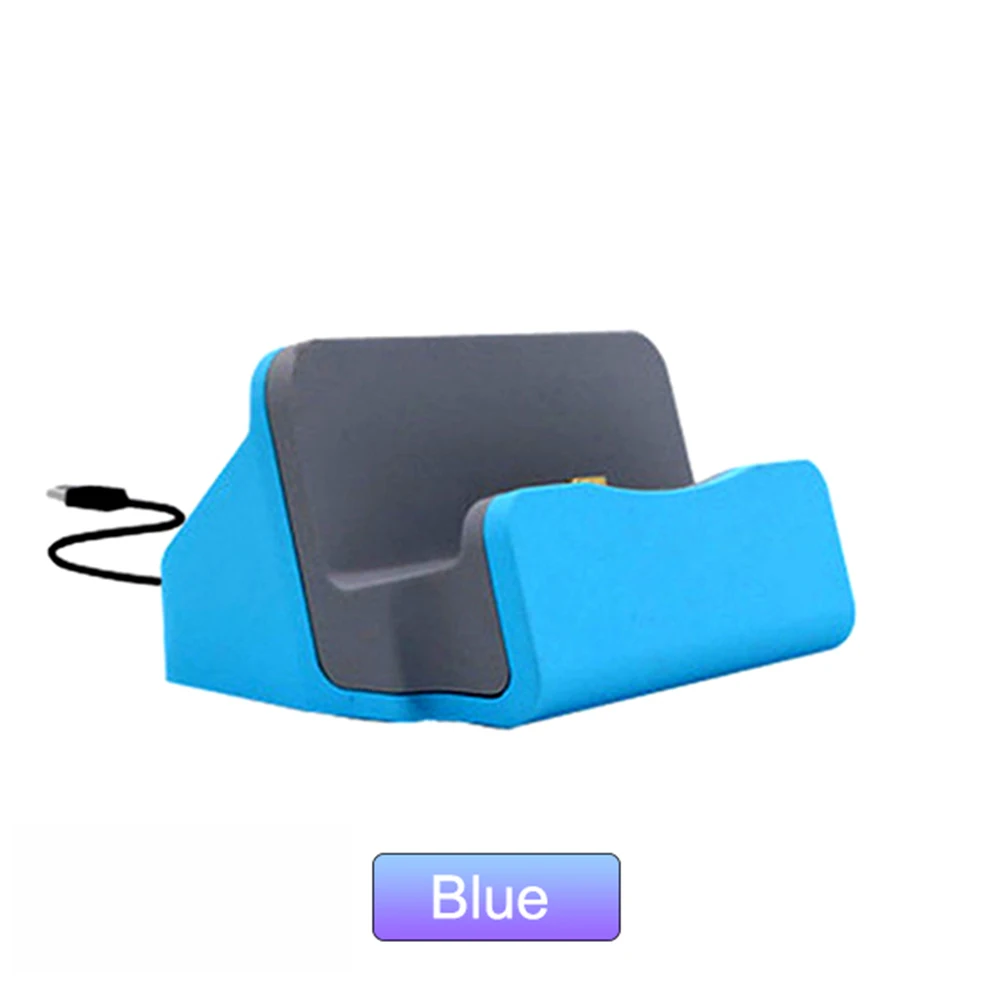 Blue Подставка с держателем, зарядная Базовая док-станция, usb-кабель для синхронизации, Подставка для зарядки IPhone X, 8, 7, 6, для Xiaomi, Android, type C, samsung - Цвет: Blue