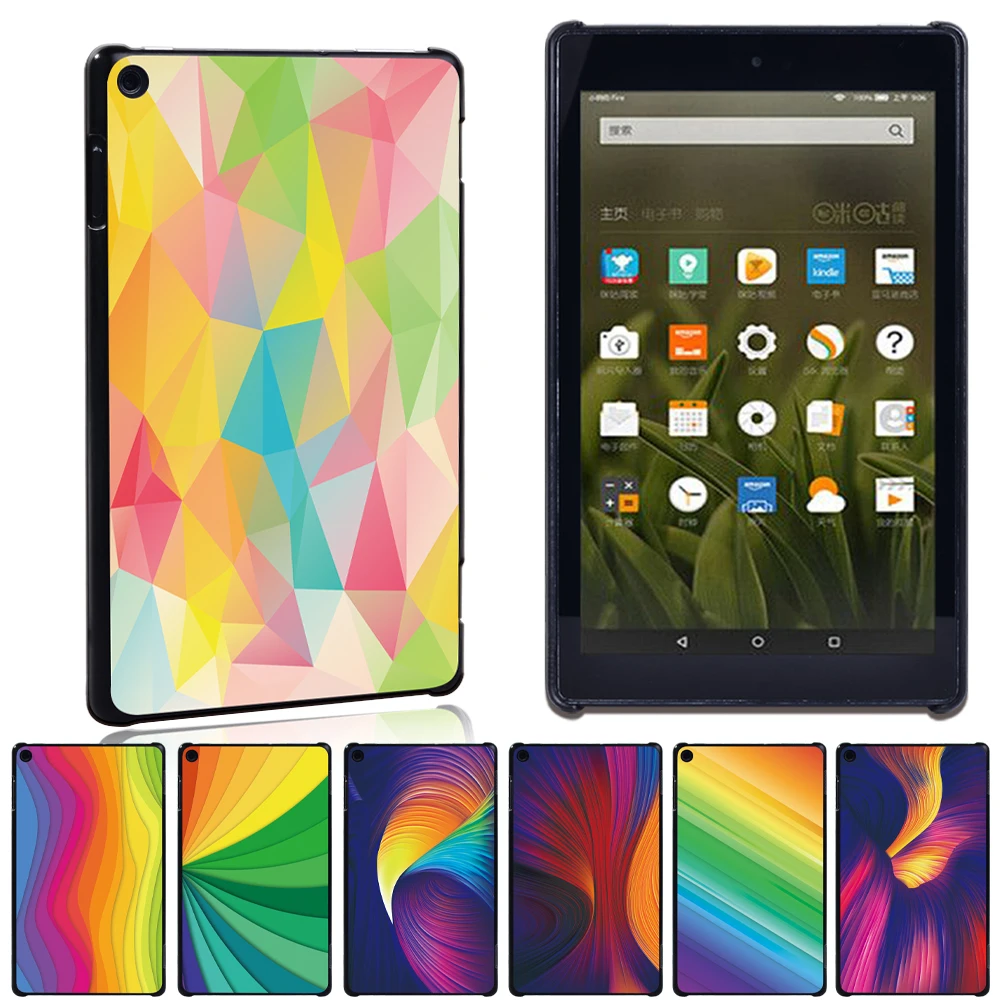

High Quality Print Slim Tablet Case for Amazon Fire 7(5th/7th/9th Gen)/HD8(6th/7th/8th Gen)/HD 10(5th/7th/9th Gen) + Free Stylus