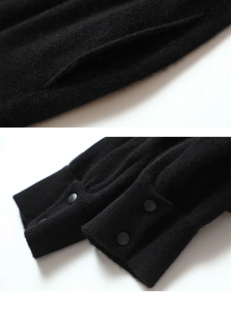 Кашемировый Повседневный Женский комплект осенний свитер с капюшоном+ штаны для бега