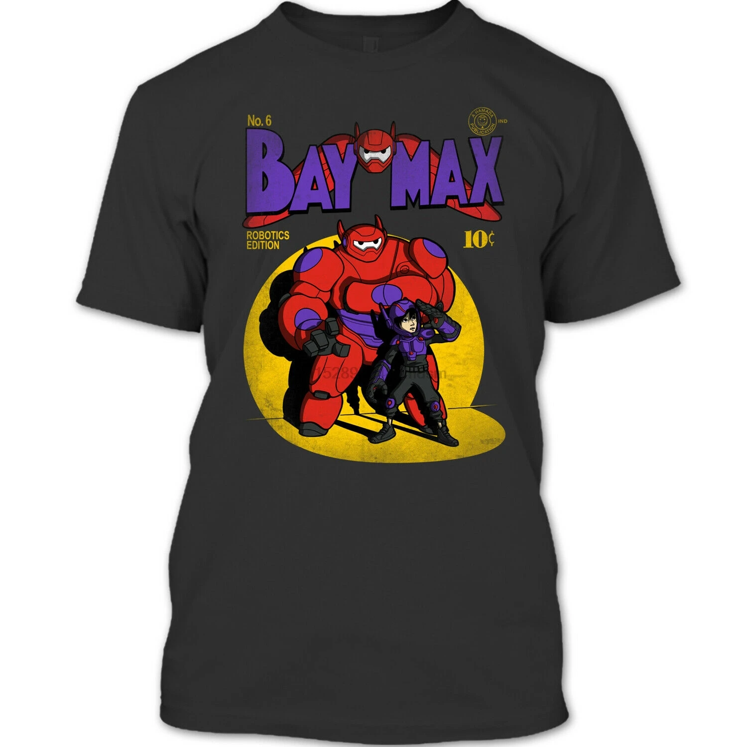 Baymax Robotics Edition футболка забавная | Мужская одежда