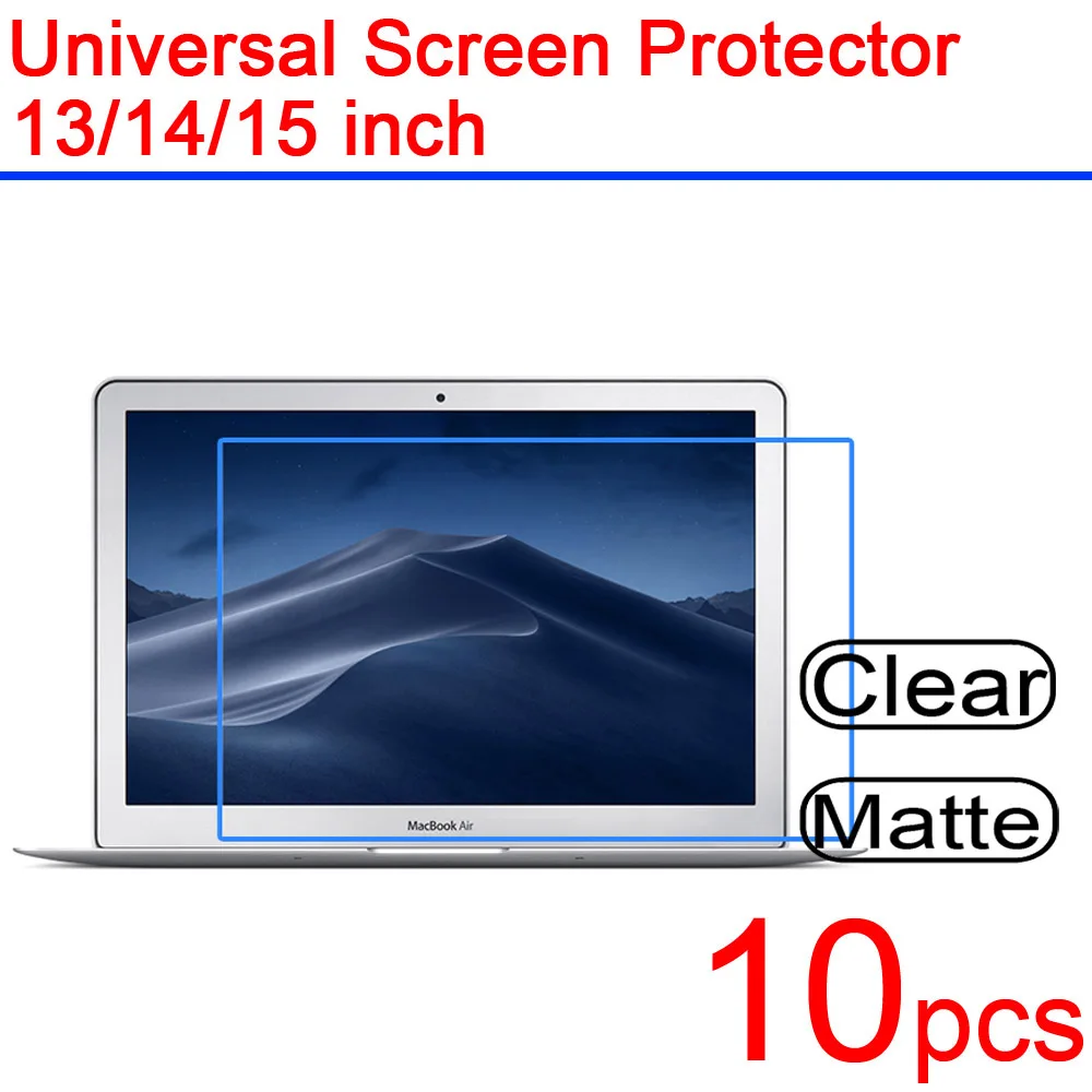 

10pcs/lot Ultra Clear/Matte 13/14/15Inch Laptop LCD Universal Screen Protectors Cover 16:9 4:3 16:10 PC Notebook HD Soft Film