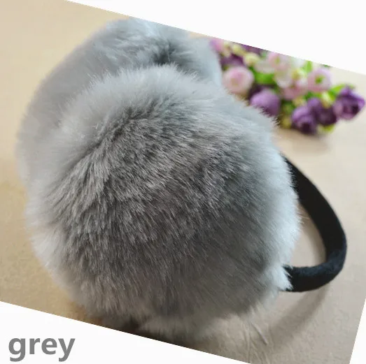 E004 Light grey LJCUIYAO теплые наушники с имитацией кролика женские меховые наушники зимние теплые плюшевые теплые трикотажные изделия для мальчиков и девочек - Цвет: E004 Light grey