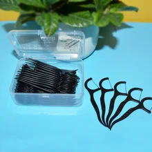 50 шт./кор. бамбукового древесного угля, фоссом очистки остатков между зубами, здоровые зубы, отсутствие неприятных запахов в рот