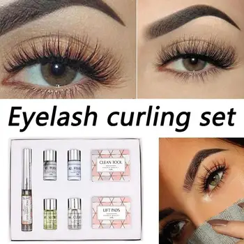 

Eyelash Perming Kit Lash Lifting Curling Bushy Jet Black Set Pad Cilia Perm Rod Glue