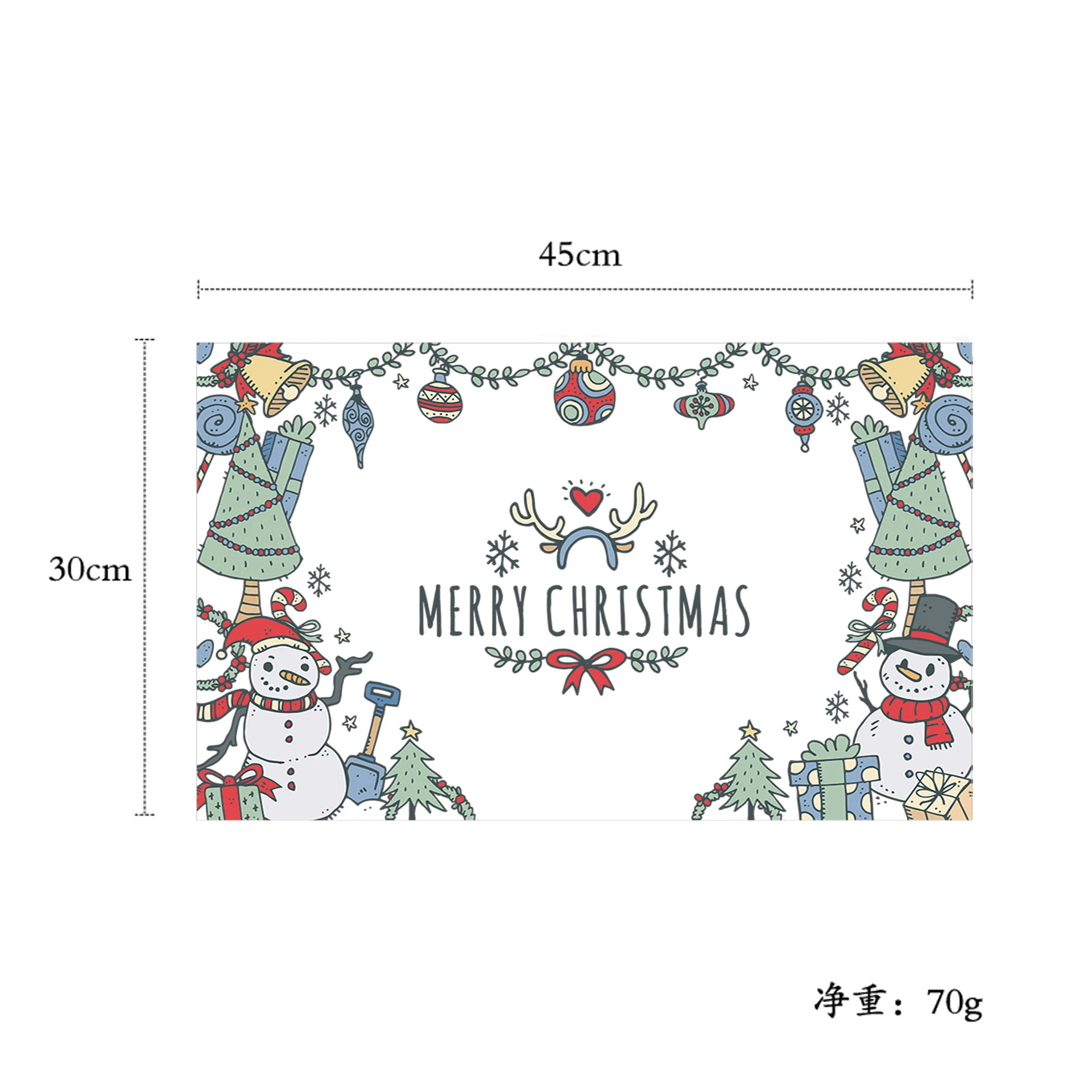 Christmas Style Table Napkin Dining Table Placemat Kitchen Tool Tableware Pad Coaster Coffee Tea party decorations Rectangular