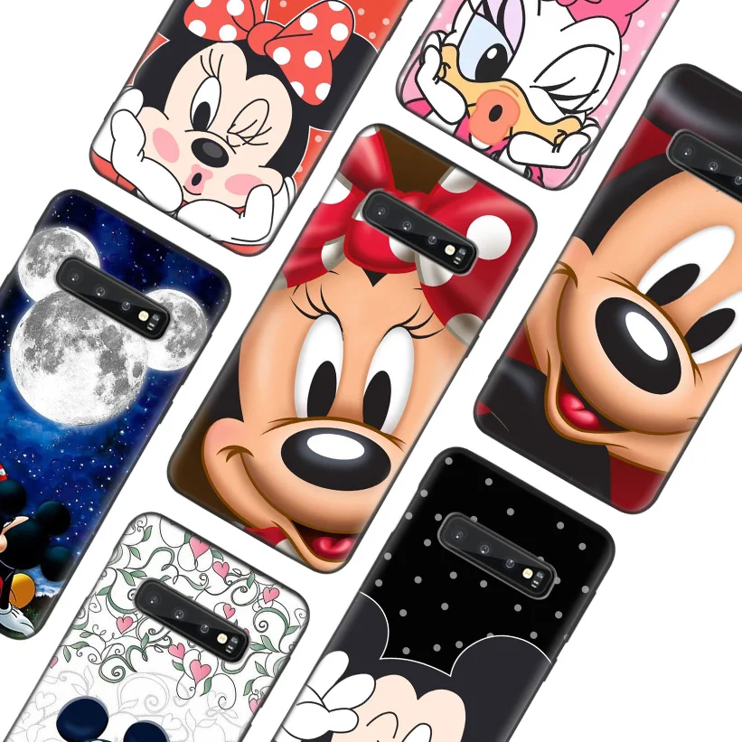 Минни Мышь черная крышка чехол для телефона для samsung Galaxy A50S A10S A20S A10 A20E A30 A40 A50 A70 M40 M30S A80 корпус под плетенную сумку