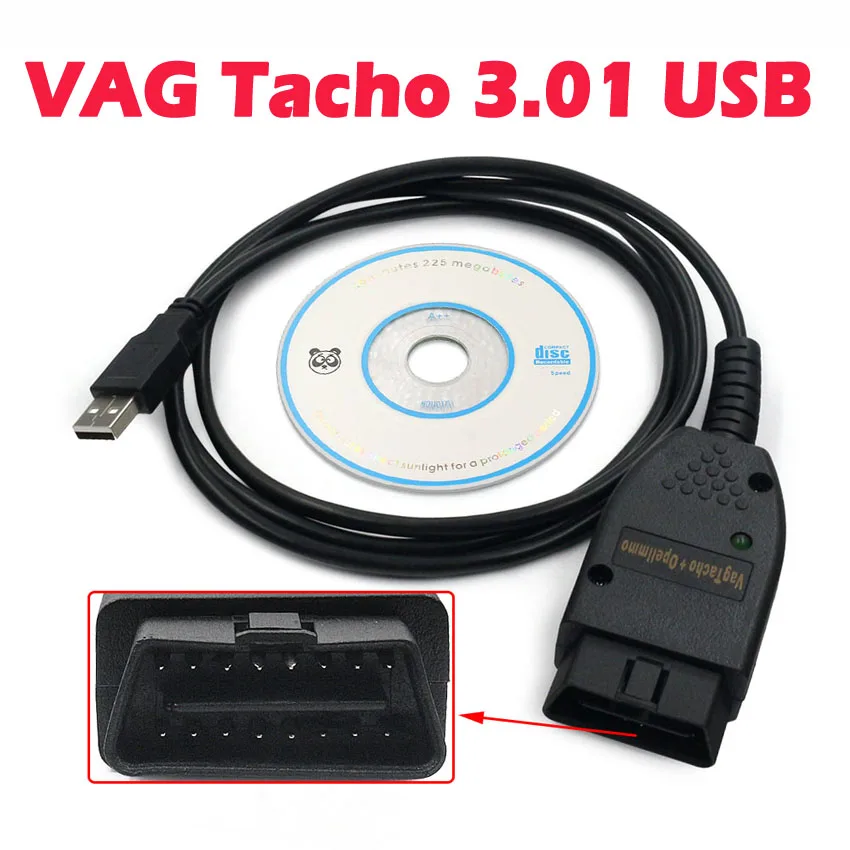 Профессиональный USB Vag Tacho 3 01 + для Opel Подушка безопасности Immo VAG OBD2