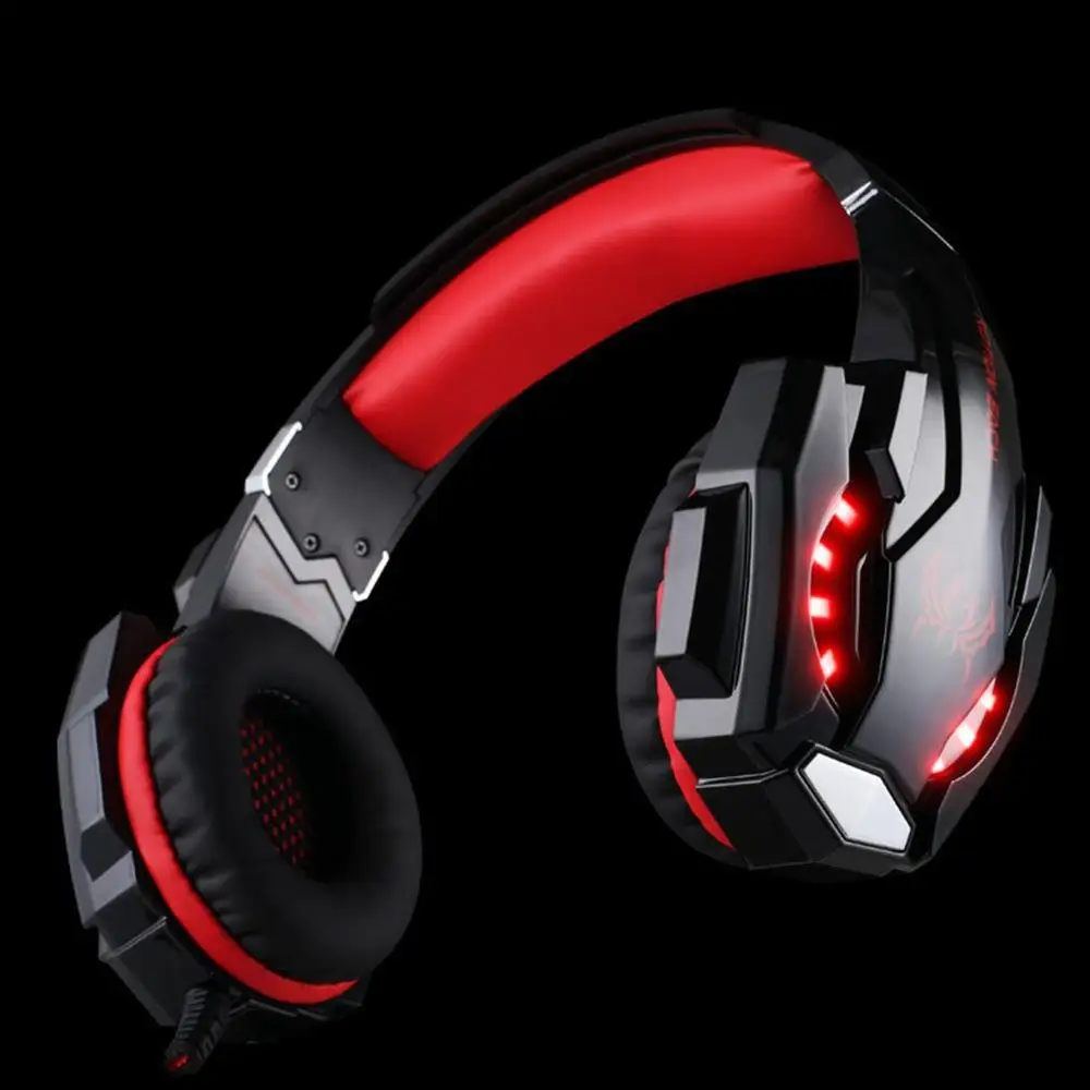 G9000 гарнитура для компьютерной игры стильные наушники Проводная гарнитура 3,5 мм гарнитура для ноутбука для Ps4 наушники - Цвет: black red