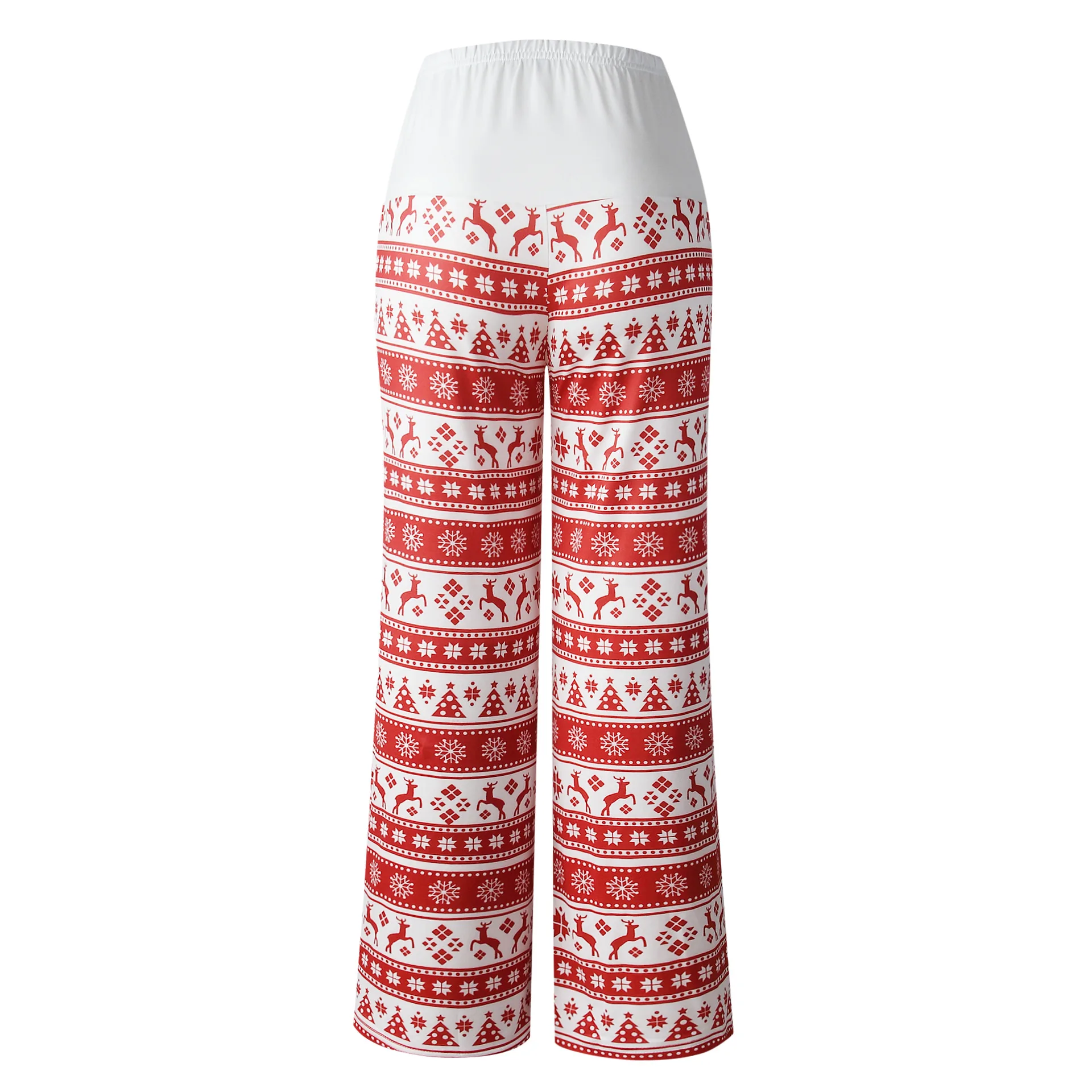 Boho пляжные джоггеры рождественские женские брюки летние брюки повседневные длинные брюки-Палаццо широкие брюки для женщин спортивные штаны