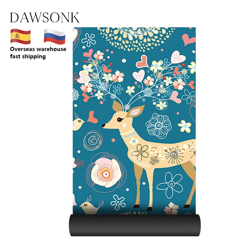 

Yoga Mat Printing Ultra-thin Folding Non-slip Cloth Towel Sweat-absorbent Yoga Portable Travel Pad Pilates 183 cm*68 cm*0.15 cm