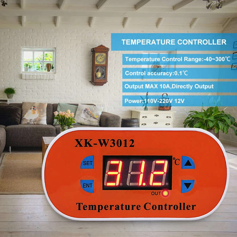AC 220V 10A Digital Thermostat Temperature Controller Direct Output Egg Incubator Temperature Regulator Control Switch