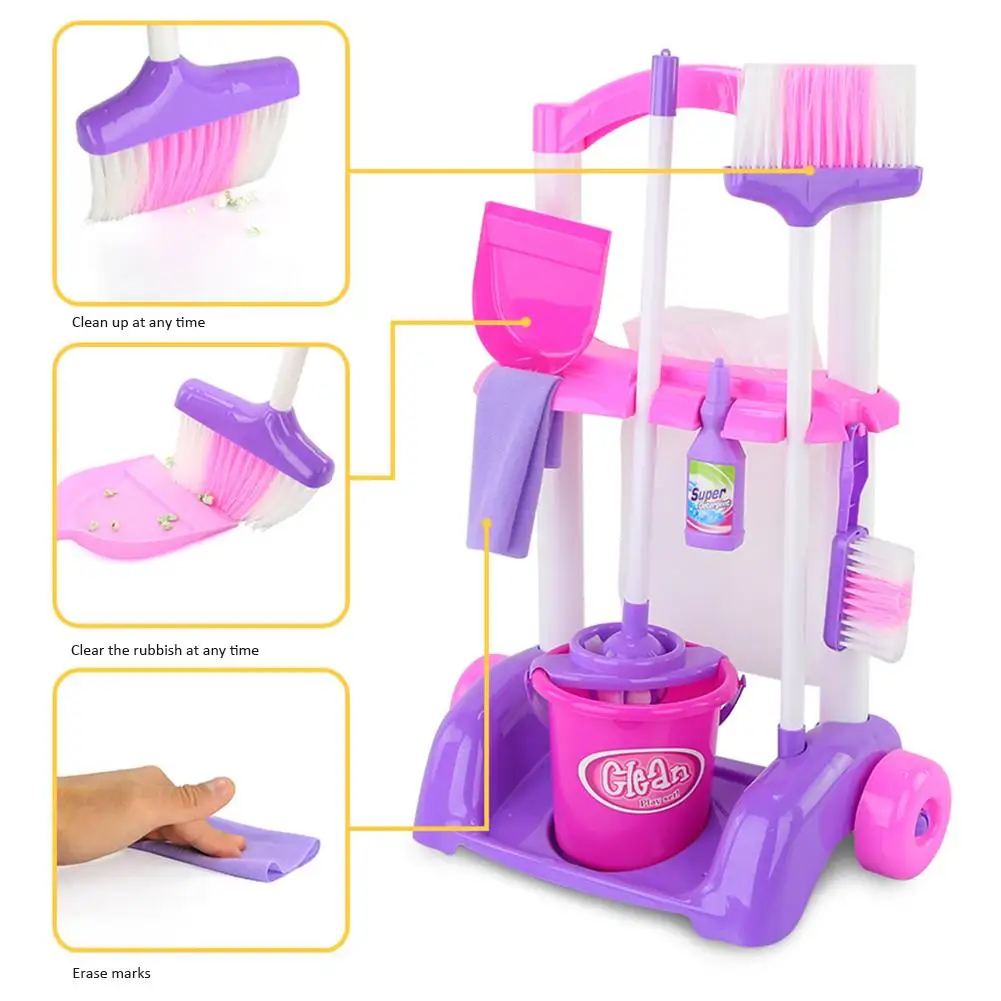 Домашняя имитация бытовой техники чистящие игрушки для детей ролевые игры Швабра игрушечные инструменты для уборки милые детские чистящие мебельные инструменты